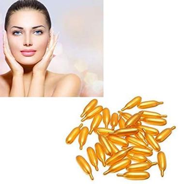 Facial Capsules (Yellow color) -Animate Aloe Vera and Vitamin E Facial Oil  for Acne Marks Soft Gel - 60 Capsules (Yellow color) | BazarFX